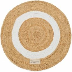 Am billigsten ???? Riviera Maison Rivièra Maison Rocat Teppich - Ø 60 Cm - Braun ????