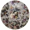 Auslauf ???? ESSENZA HOME Essenza Fleur Finest Teppich - Ø 90 Cm - Grey ????