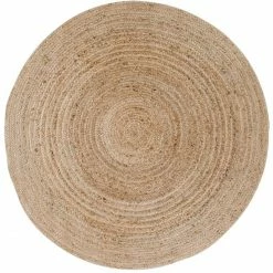 Brandneu ???? House Nordic Bombay Rug Wohnteppich Rund - Ø 90 Cm - Höhe 1 Cm - Natur ????