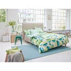 Rabatt ???? ESPRIT HOME Esprit Rainbow Kelim Kurzflor-Teppich - 200x290 Cm - Türkis ???? -House Nordic Shop unnamed file 2871
