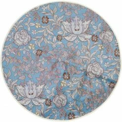 Bestpreis ✨ ESSENZA HOME Essenza Ophelia Teppich Rund - Ø 90 Cm - Midnight Swim ????