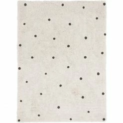 Besorgen ⌛ Eulenschnitt Punkte Webteppich Rechteckig - 140x200 Cm - Creme ????