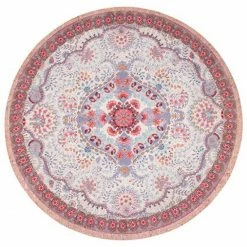 Bestpreis ???? Pad ELONA Teppich Rund - Ø 120 Cm - Apricot ????