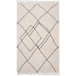 Bestes Angebot ???? HK Living Handwoven Zigzag Teppich - 150x240 Cm - Black/cream ????