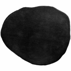 Angebote ???? Leitmotiv Organic Round Teppich - 130x145 Cm - Schwarz ????