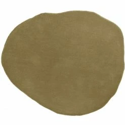 Neu ???? Leitmotiv Organic Round Teppich - 130x145 Cm - Moosgrün ✨