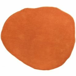 Angebote ???? Leitmotiv Organic Round Teppich - 130x145 Cm - Burned Orange ❤️