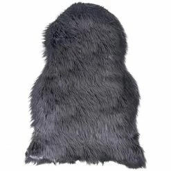 Auslauf 🛒 House Nordic Lambskin Artificial Kunstfell-Teppich - 50x85 Cm - Höhe: 6,5 Cm - Grau 😉