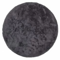 Am billigsten 🥰 Schöner Wohnen Tender Kunstfell-Teppich Rund - Ø 120 Cm - Anthrazit 🔔