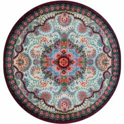 Bestpreis ???? Pad ELONA Teppich Rund - Ø 120 Cm - Multi ????