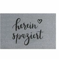 Blitzangebot ✨ Eulenschnitt Hereinspaziert Fußmatte Indoor & Outdoor - Ca. 45x75x1 Cm - Grau ✨