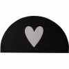 Großhandel 😉 Eulenschnitt Herz Fußmatte Indoor & Outdoorr - Ca. 98x50x1 Cm - Schwarz 🧨