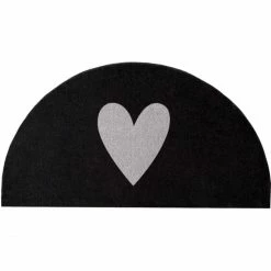 Großhandel ???? Eulenschnitt Herz Fußmatte Indoor & Outdoorr - Ca. 98x50x1 Cm - Schwarz ????