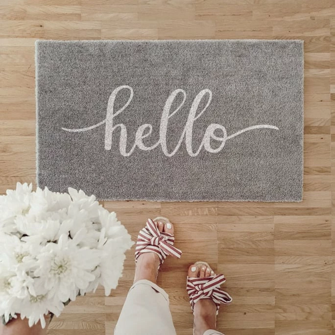 Bester Verkauf ⌛ Eulenschnitt Hello Fußmatte Indoor & Outdoor - Ca. 45x75x1 Cm - Grau ???? 2 Bester Verkauf ⌛ Eulenschnitt Hello Fußmatte Indoor & Outdoor - Ca. 45x75x1 Cm - Grau ???? – Bild 2