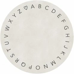 Beste Bewertungen von ???? Eulenschnitt ABC Kinderteppich Indoor & Outdoor - Ca. Ø 100x1 Cm - Creme ????