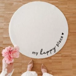 Bestpreis ???? Eulenschnitt Happy Place Fußmatte Indoor & Outdoor - Ca. Ø 100x1 Cm - Creme ???? 3 Bestpreis ???? Eulenschnitt Happy Place Fußmatte Indoor & Outdoor - Ca. Ø 100x1 Cm - Creme ???? -House Nordic Shop unnamed file 3513