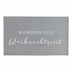 Bestpreis ???? Eulenschnitt Wundervolle Weihnachtszeit Fußmatte Indoor & Outdoor - Ca. 45x75x1 Cm - Grau ????