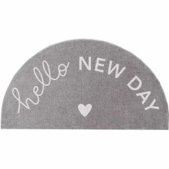 Blitzangebot ???? Eulenschnitt Hello New Day Fußmatte Indoor & Outdoor - Ca. 98x50x1 Cm - Grau ????