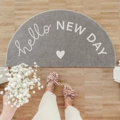 Alternative view of Blitzangebot ???? Eulenschnitt Hello New Day Fußmatte Indoor & Outdoor - Ca. 98x50x1 Cm - Grau ????