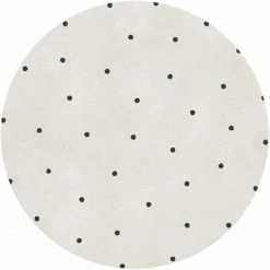Rabatt ???? Eulenschnitt Punkte Fußmatte Rund Indoor & Outdoor - Ca. Ø 100x1 Cm - Creme ????