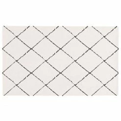 Aktion 🌟 Eulenschnitt Karos Fußmatte Indoor & Outdoor - Ca. 67x120x1 Cm - Creme 🔥