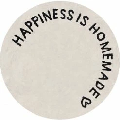 Neu 🎁 Eulenschnitt Webteppich Rund - Ca. Ø 140 Cm - Happiness ⌛