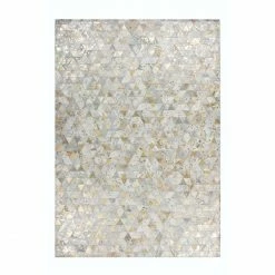 Rabatt ???? Kayoom Rocket 410 Patchwork-Teppich - 160x230 Cm - Elfenbein / Gold ????