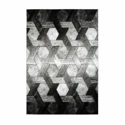 Brandneu ❤️ Kayoom Dominica Teppich - 120x170 Cm - Silber 2 ✔️